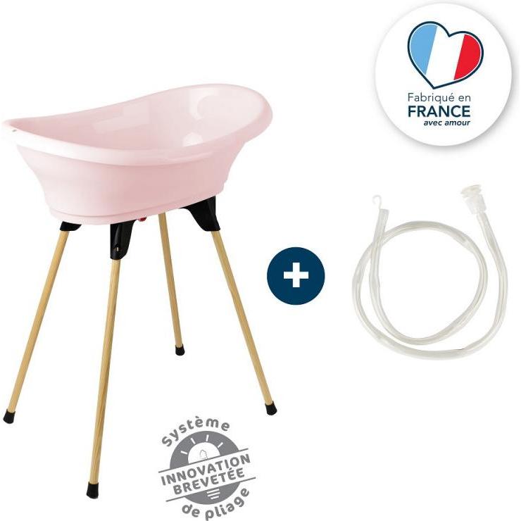 Thermobaby, Babybadewanne, Kit vasco puder rosa (3 Stück)