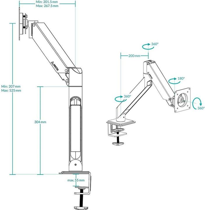 Actual product image Arctic X1-3D (Table, 40", 10 kg)