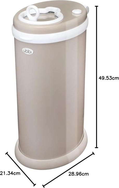 Actual product image Ubbi Steel nappy bin