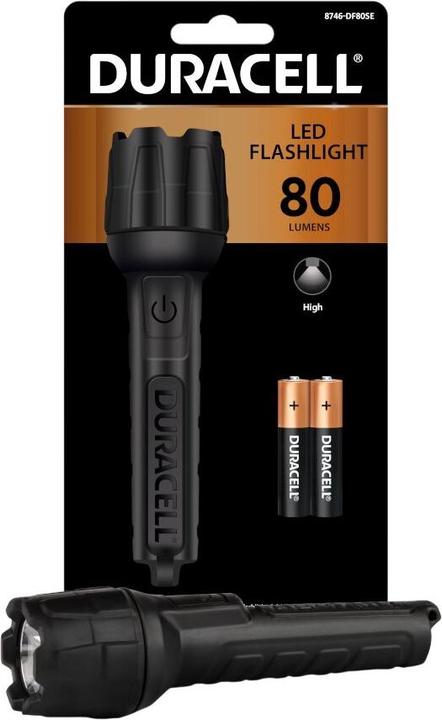 Actual product image Duracell Rubber flashlight 80 LM 2AAA (15.50 cm, 80 lm)