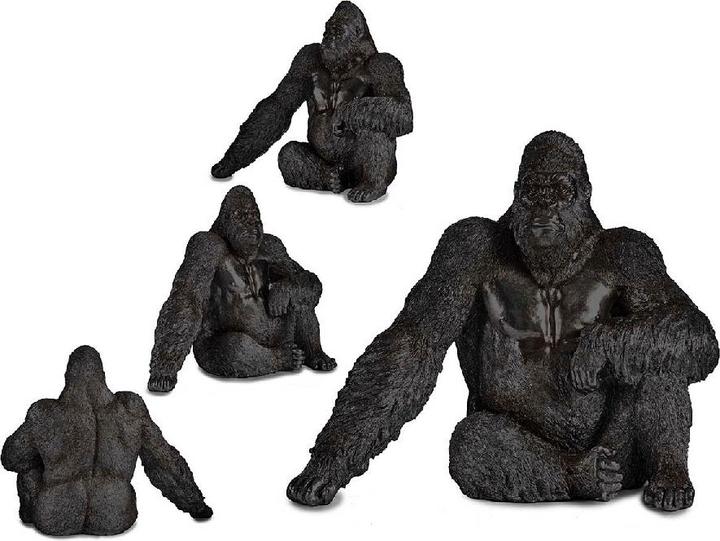 Actual product image Giftdecor gorilla sitting black