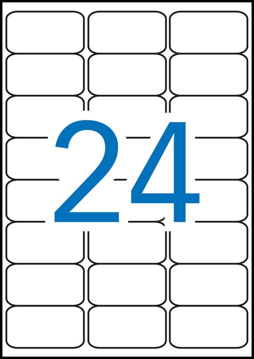 Produktbild Apli Labels Round corners 64 x 33.9mm