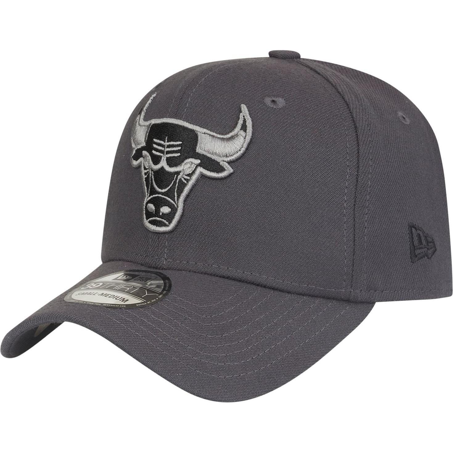 New Era, Herren, Cap, 39Thirty Stretch Cap - Chicago Bulls graphite - M/L, Grau, (M)
