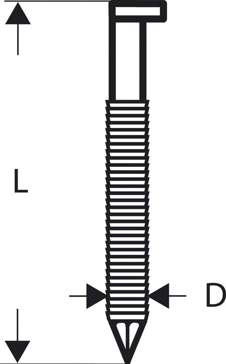 Produktbild Bosch Professional Zubehör D-Kopf Streifennagel SN34DK 50R, 2,8 mm, 50 mm, blank, gerillt