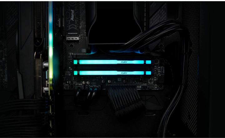 Produktbild Kingston 64GB 5600MT/s DDR5 CL40 DIMM (2er-Kit) FURY Beast RGB (2 x 32GB, 2800 MHz, DDR5-RAM, DIMM)