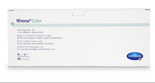 Produktbild Rhena Color Elastische Binden 8cmx5m rot offen