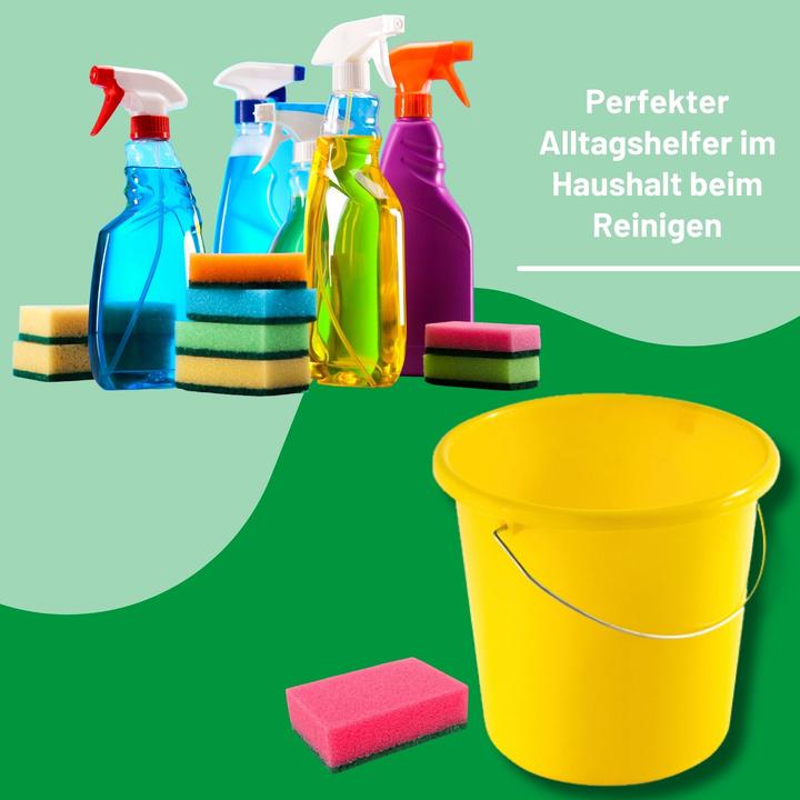 Produktbild Novaliv 10 Stück Eimer 5L Gelb mit Masseinteilung - Putzeimer 5 Liter ⌀ 22,5 cm Praktischer (10 Stk.)