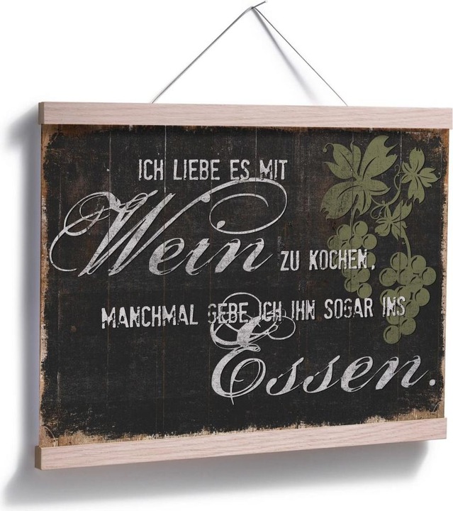 Produktbild Trenddeko Ich liebe es mit Wein zu kochen (50 x 40 cm)