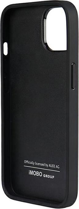 Actual product image Audi Genuine Leather iPhone 14 6.1" czarny/black hardcase AU-TPUPCIP14-Q8/D1-BK (Apple iPhone 13, Apple iPhone 14, Apple iPhone 15)