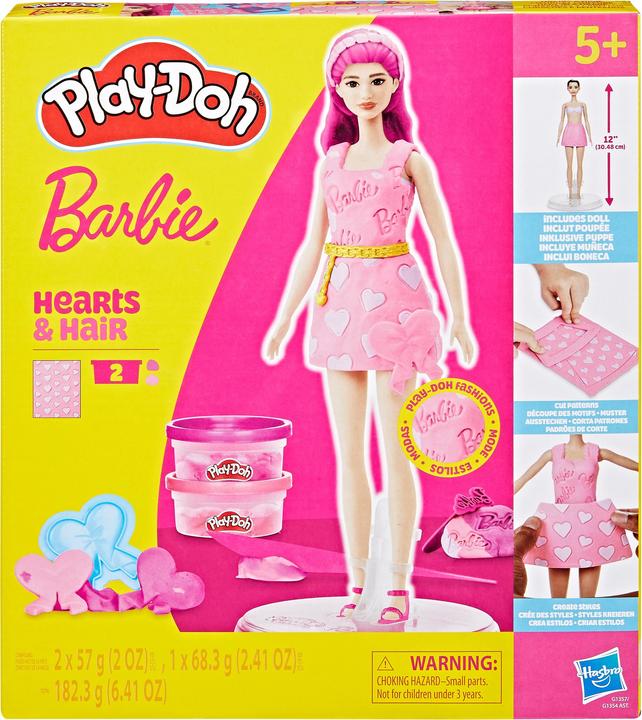 Actual product image Play-Doh HAS PD BARBIE playset Hearts And Hair