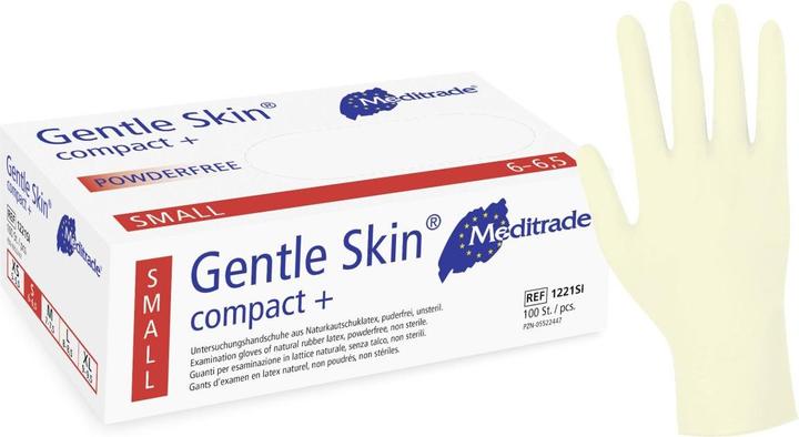 Actual product image Meditrade unisex disposable gloves Gentle Skin® compact+ white size L 100 pcs. (L)