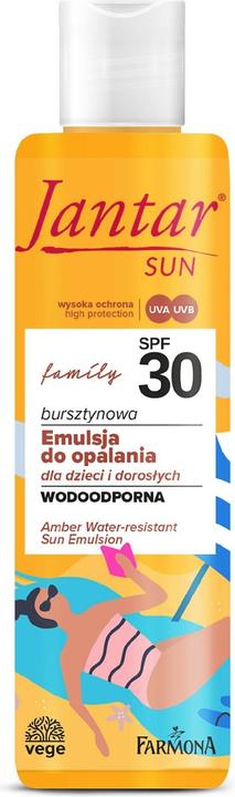 Produktbild Farmona Jantar Sun bursztynowe mleczko wodoodporne do opalania SPF30 200ml (Sonnenlotion, SPF 30, 200 ml)