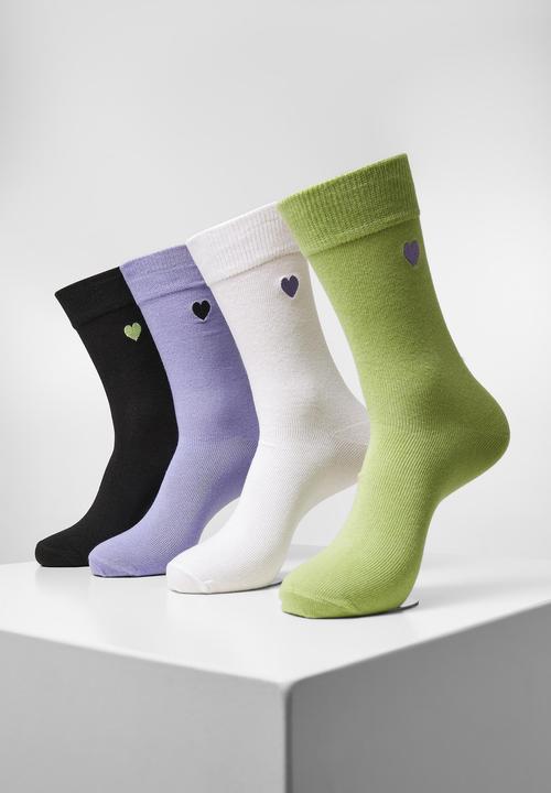 Produktbild Urban Classics Heart Socks 4-Pack - 12929 (35 - 39)