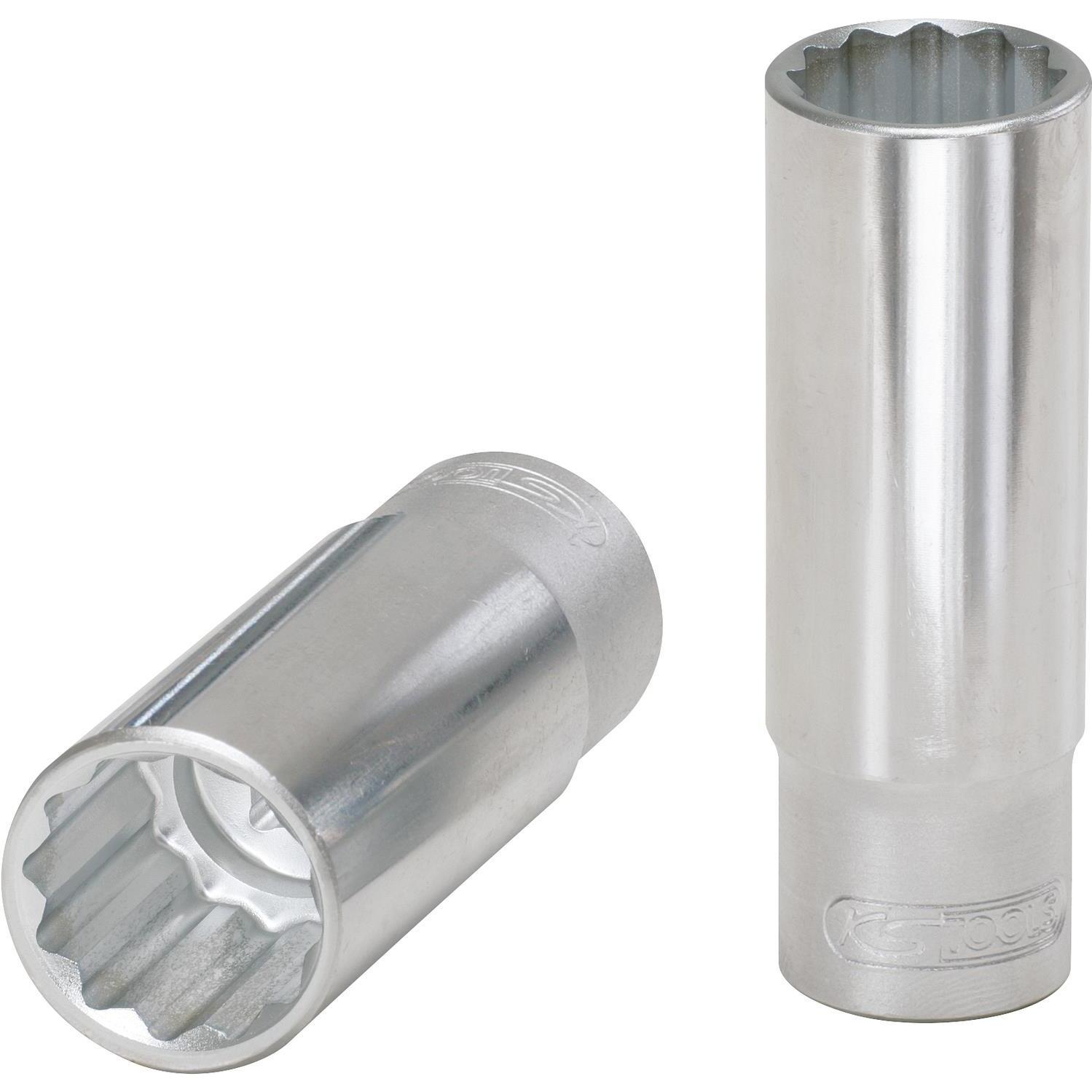 KS Tools, Steckschlüssel + Stecknuss, 1/2" Stecknuss lang (22 mm)