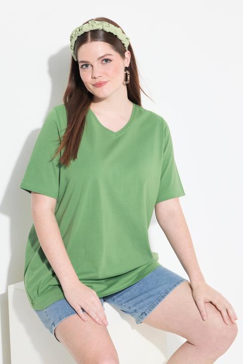 Produktbild Ulla Popken T-Shirts, 2er-Pack, V-Ausschnitt, Halbarm (50, 52)