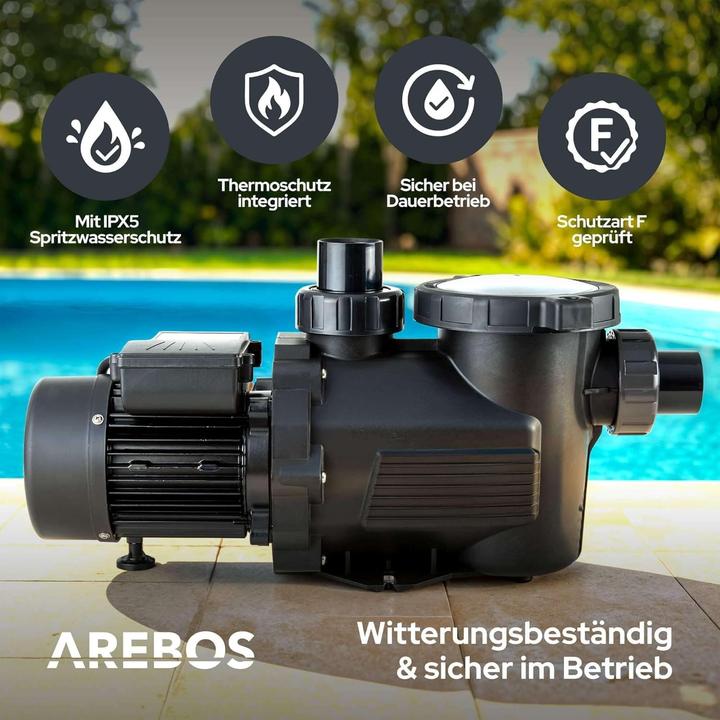 Produktbild Arebos Schwimmbadpumpe
