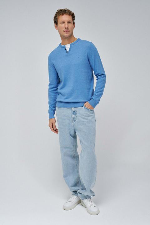 Actual product image Salsa Jeans Pullover Knit Henley W/ Collar Jersey Details (XL)