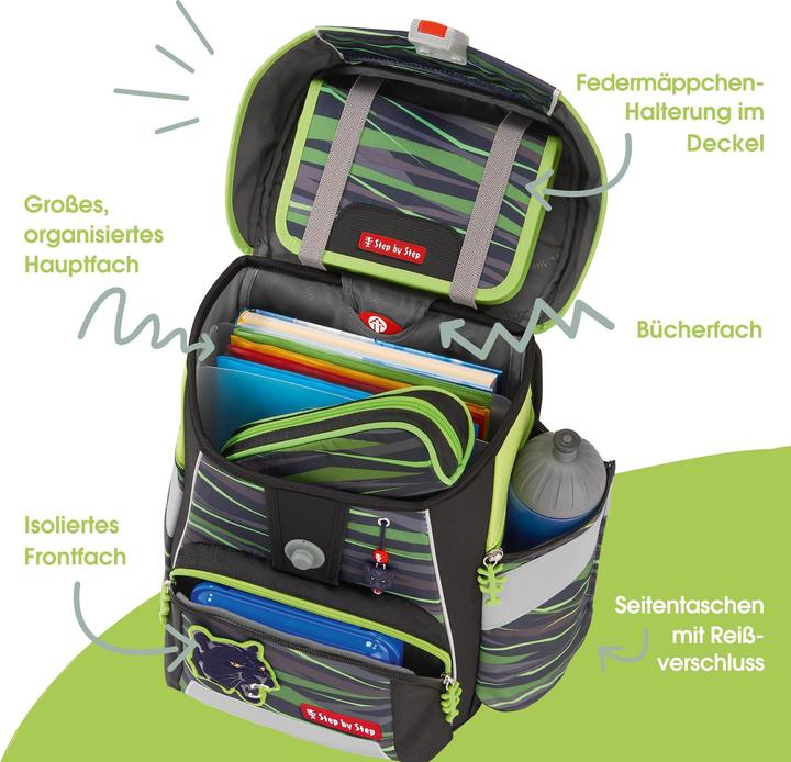 Actual product image Step by Step Schulranzen-Set SPACE „Wild Cat Chiko“, 8-tlg. (20 l)