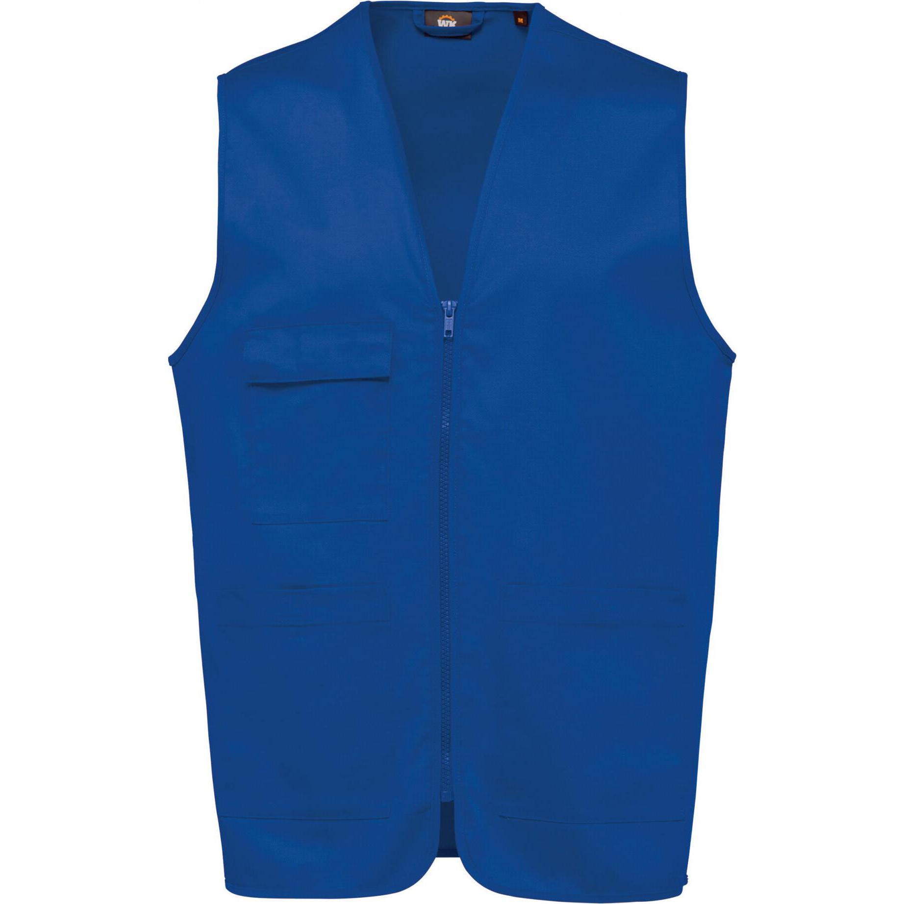 Kariban, Herren, Weste, Polycotton-Weste mit mehreren Taschen, Blau, (4XL)