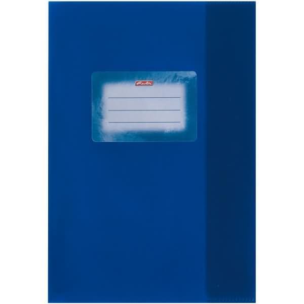Actual product image Herlitz Folder protector DIN A5, embossed (raffia), PP, dark blue with glued on label (A5)