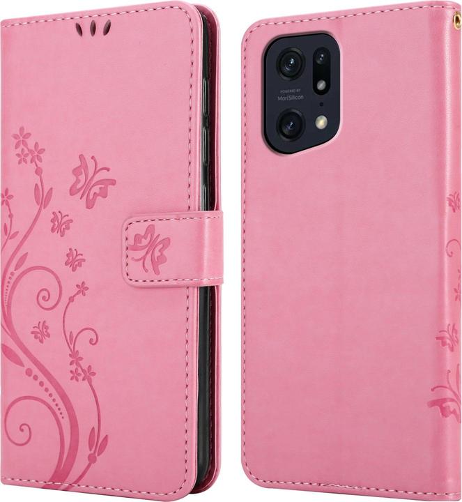 Produktbild Cadorabo Flower Book Hülle für Oppo FIND X5 PRO (Oppo Find X5 Pro)