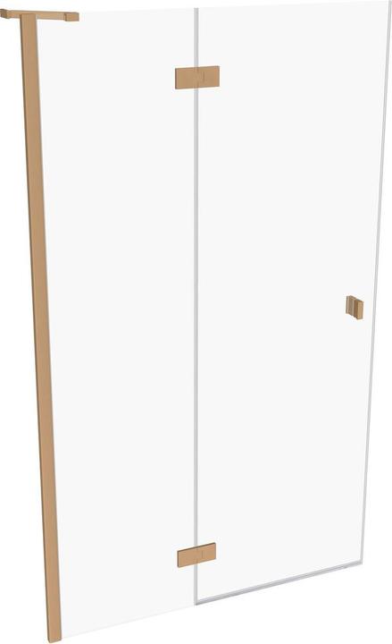 Actual product image Hüppe SolvaPro partially framed swing door, 4-corner, with fixed segment, left attachment, width: 1200mm (211 cm, 120 cm)