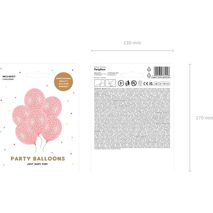 Thumbnail - Partydeco Luftballons mit Punkten - Rosa 30cm (6St.)