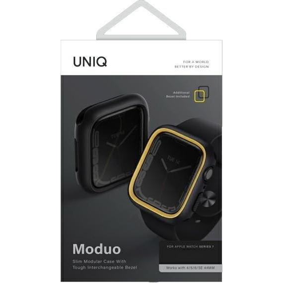 Thumbnail - Uniq etui Moduo Apple Watch Series 4/5/6/7/8/SE 40/41mm czarny-musztardowy/midnight-mustard, Smartwatch Zubehör, Schwarz