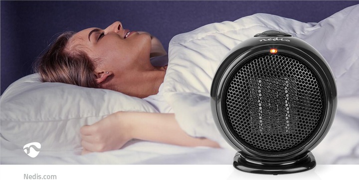 Immagine prodotto Nedis Keramik-PTC-Heizlüfter- 500 W- 1 Heizmodus- Verstellbares Thermostat- (500 W)
