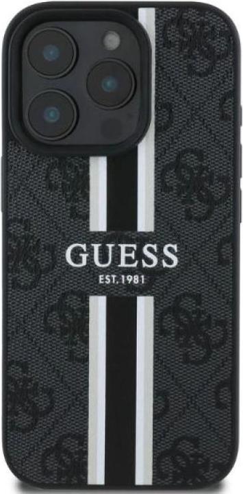 Produktbild Guess GUHMP16LP4RPSK iPhone 16 Pro czarny/black MagSafe 4G Printed Stripes (Apple iPhone 16 Pro)