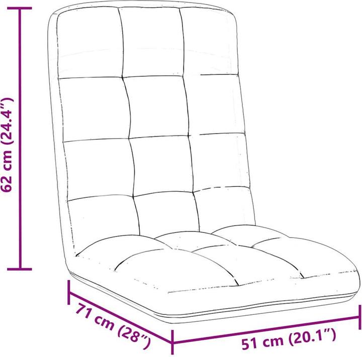 Actual product image vidaXL Bodenstuhl