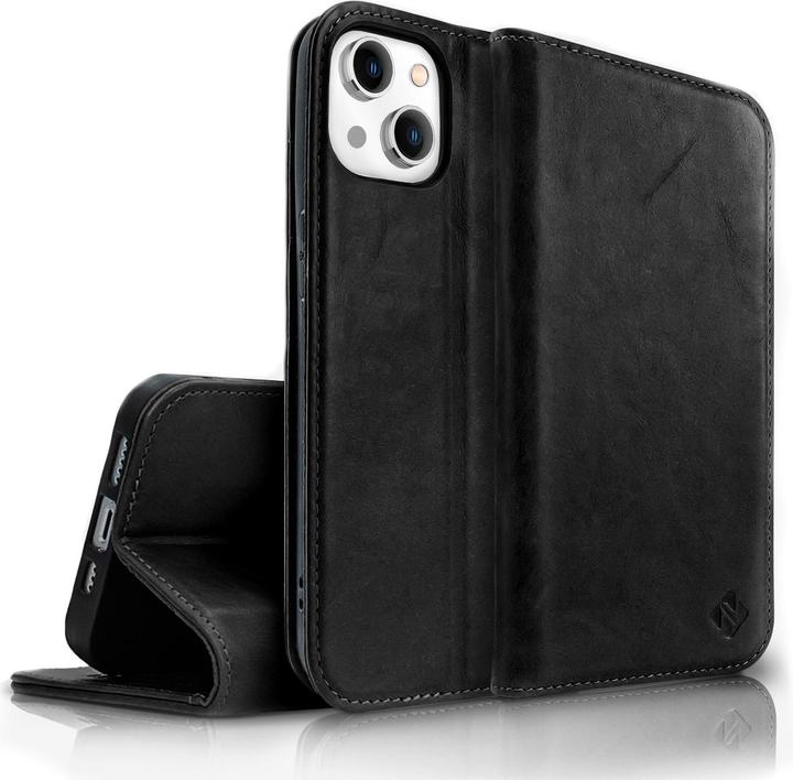 Immagine prodotto Nalia Custodia a ribalta in vero legno con chiusura magnetica (Apple iPhone 14 Plus)