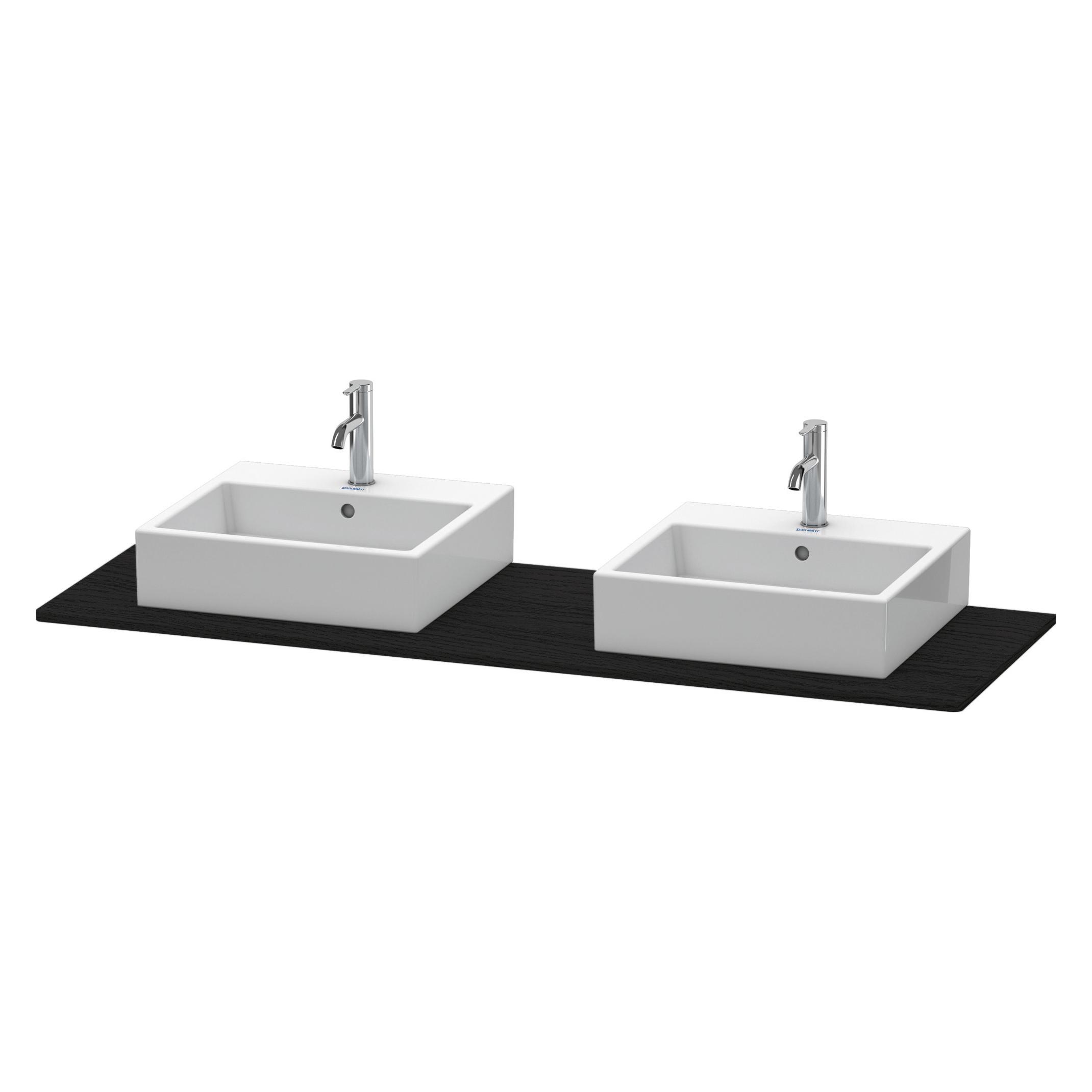Duravit, Consolle Per Lavabo, Console Xsquare, 2 DéCoupes, 1600X16X550Mm, XS063HB1616, XS063HB1616