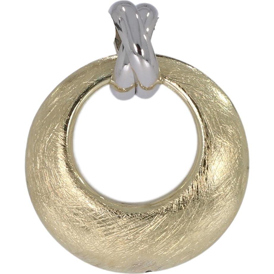Xen, Ring, Anhänger rund eismattiert bicolor, (One Size, 925 Silber)