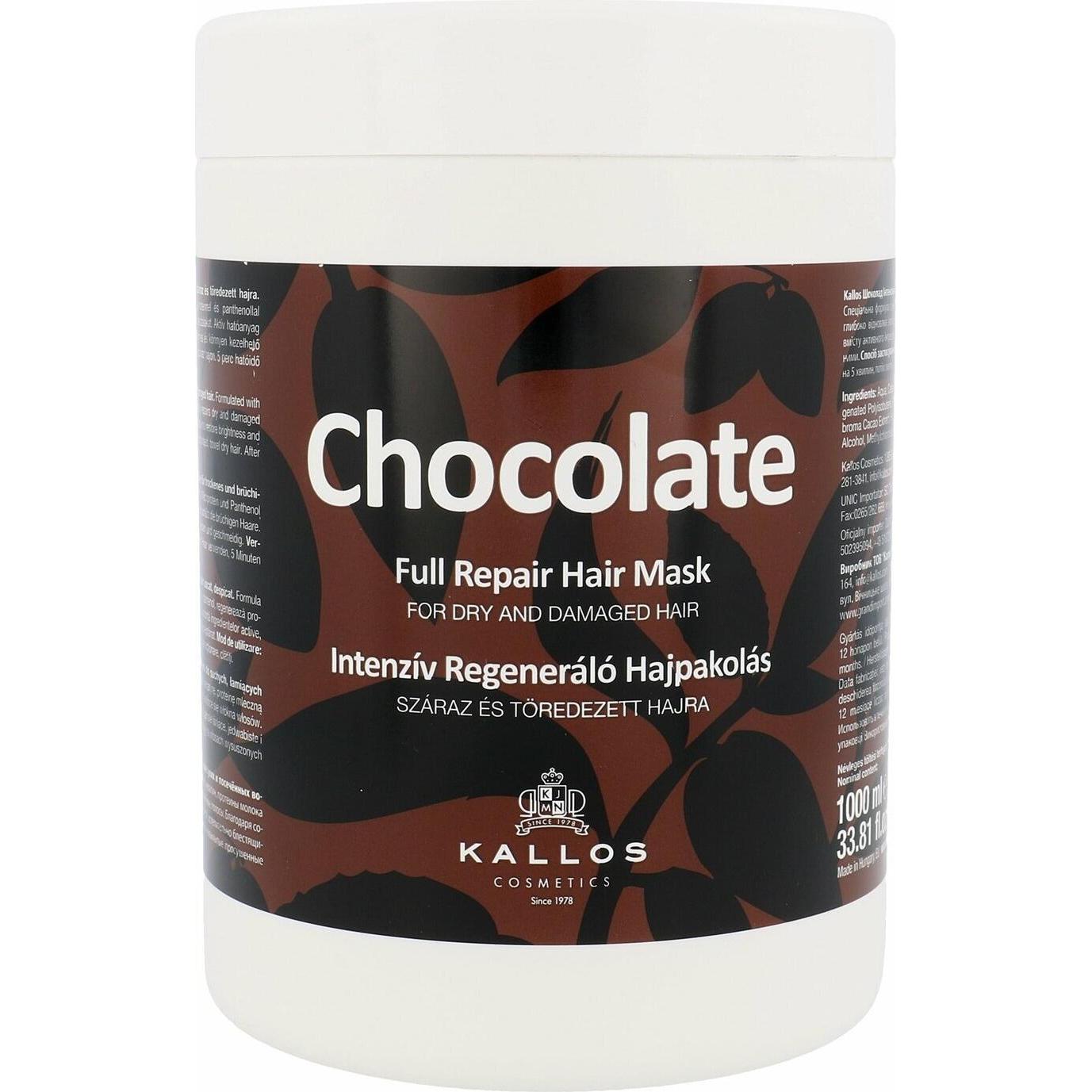 Kallos Cosmetics, Haarmaske, Chocolate (1000 ml)