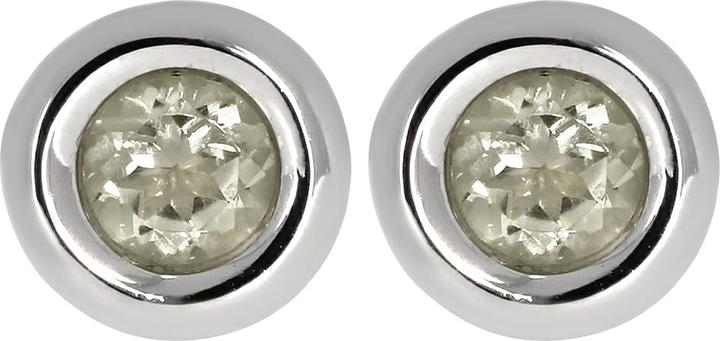 Immagine prodotto Xen Orecchini con topazio bianco di circa 0,6 carati placcati in rodio (Argento 925)