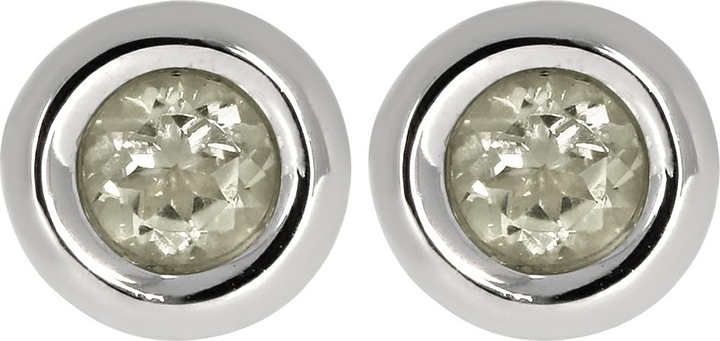 Actual product image Xen Stud earrings with white topaz approx. 0.6 ct. rhodium-plated (925 Sterling silver)