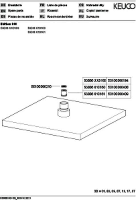 Produktbild Keuco Kopfbrause EDITION 300 eckig 250x250mm ni gebü (15 l/min)