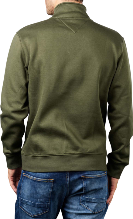 Immagine prodotto Tommy Hilfiger Tommy Jeans solido con zip Pullover girocollo oliva scuro (XXL)