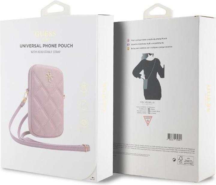 Image du produit Guess Portefeuille PU matelassé 4G Logo en métal - rose (Universel)