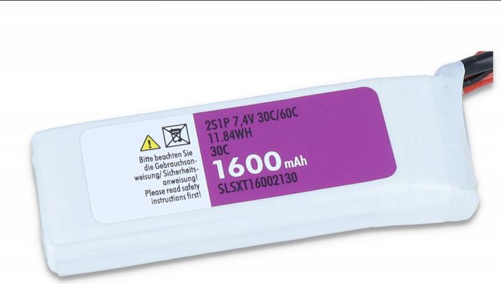 Image du produit SLS XTRON 1600mAh 2S1P 7,4V 30C/60C (7.40 V, 1600 mAh)