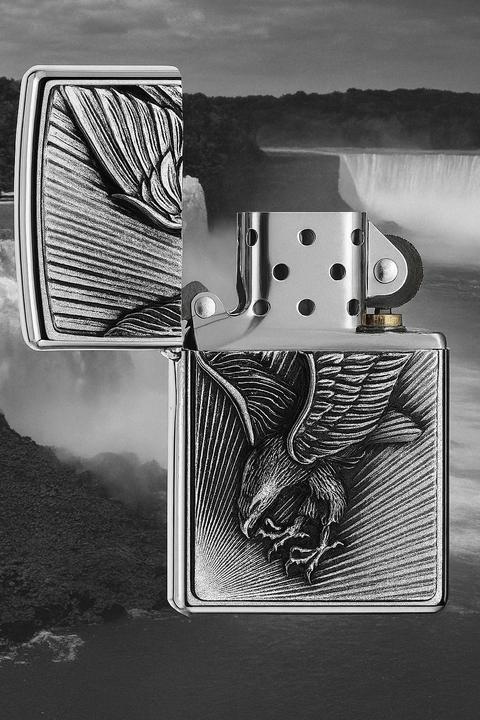 Actual product image Zippo Eagle emblem