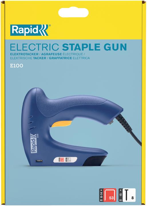 Actual product image Rapid Elektro-Tacker E100, blau, im Karton (Tacker)