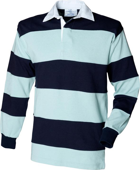 Immagine prodotto Front Row Polo da rugby a maniche lunghe a righe (L)