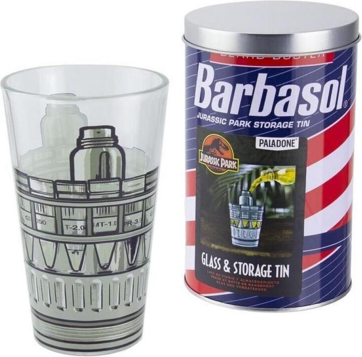 Paladone Products JURASSIC PARK - Barbasol - Verre dans une Boite Métal - 400ml (0.40 l, 1 x)