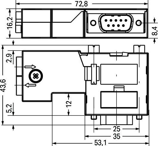 Produktbild Wago Feldbus-Stecker PROFIBUS D-Sub-Stecker