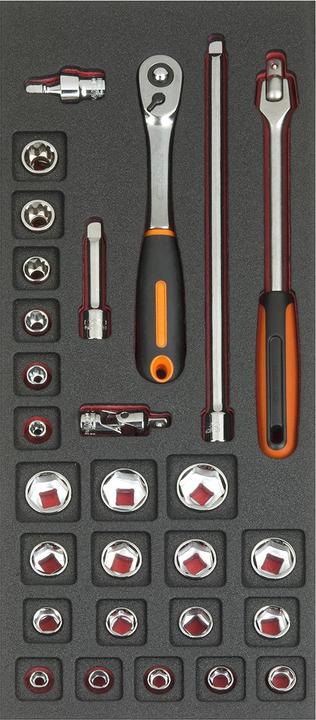 Actual product image Bahco SOCKET SET 1/4" 28pc 1/3 Foam Insert