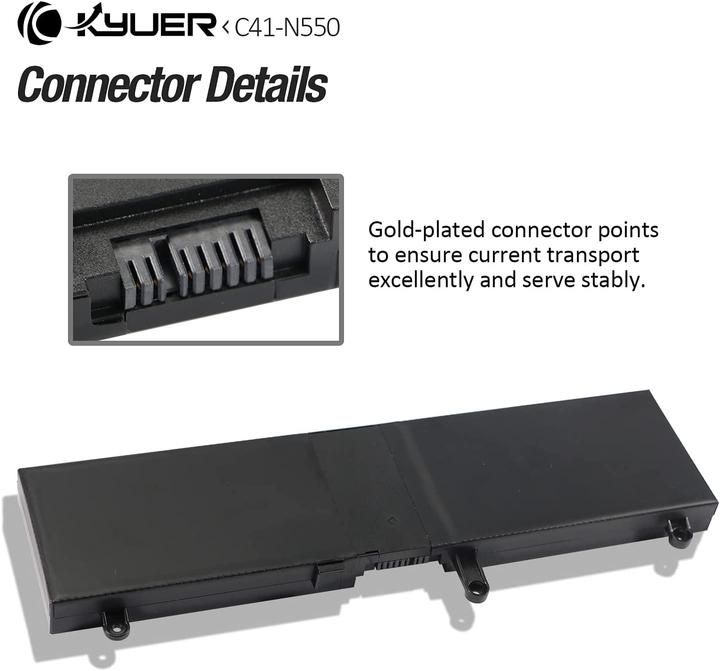 Actual product image K kyuer C41-N550 battery for Asus ROG
