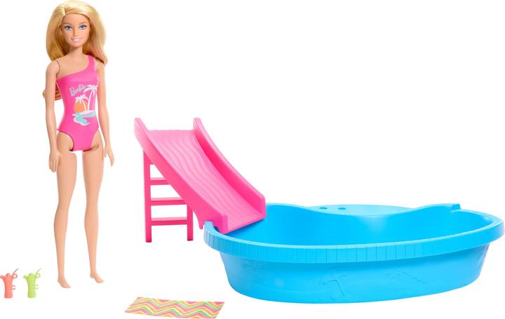 Actual product image Barbie Pool with blonde doll - playset