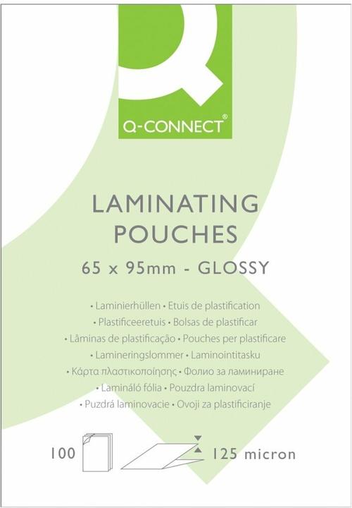 Label énergétique Q-Connect Pochettes pour laminateurs (65 x 95 mm, 100 pièce(s), 2000 µm)
